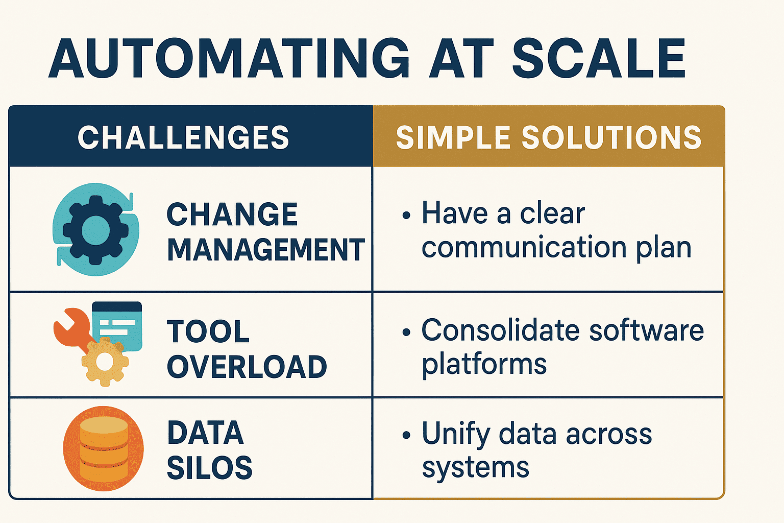 Common challenges when automating at scale