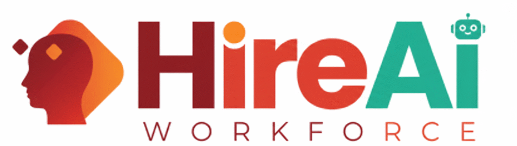 Hire an AI Employee blog graphic design showing the text "Hire AI Workforce