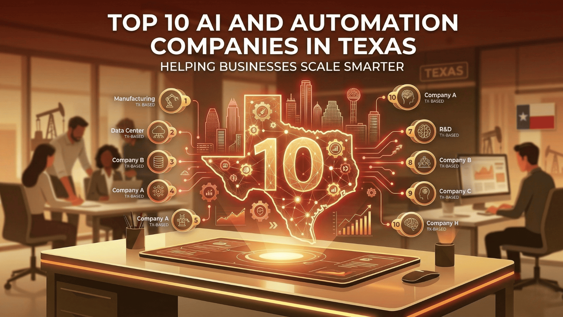 Top 10 AI and Automation Companies in Texas Helping Businesses Scale Smarter