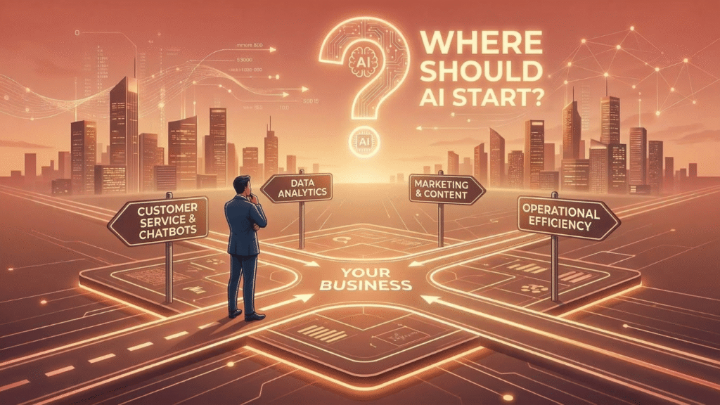 AI roadmap for business showing workflow automation and AI implementation framework for modern organizations